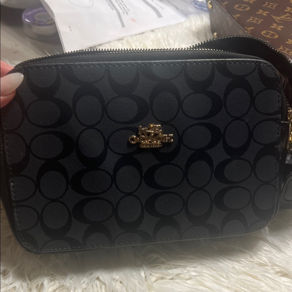 Coach Black and Gray Crossbody Bag